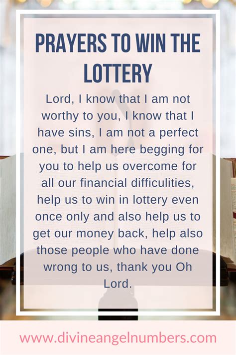 prayer to win lottery